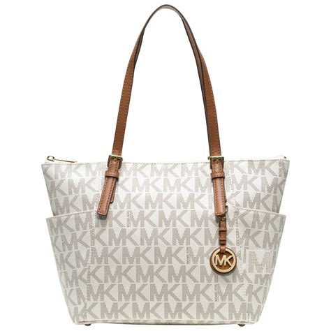 michael kors balck and white tote|michael kors large black tote.